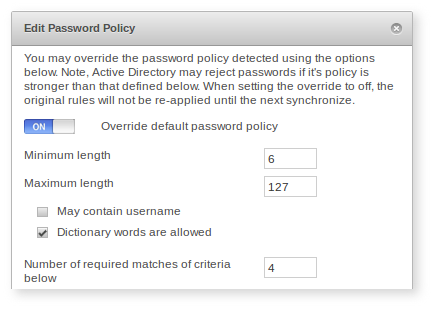 Override AD Password Policy
